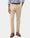 Beige Unwrinkle Solid Khakis - Elgon