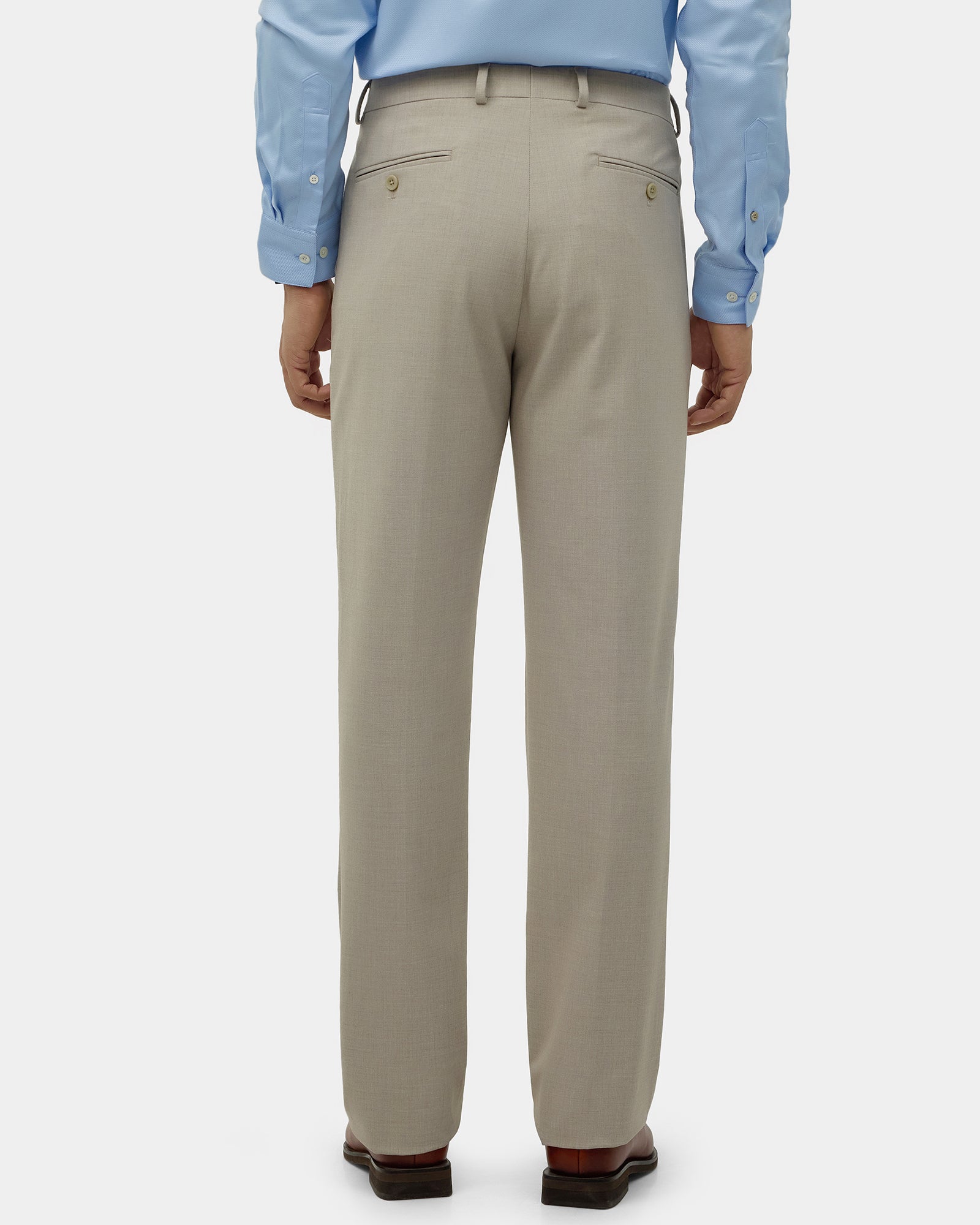 Beige Solid Trouser - Donny