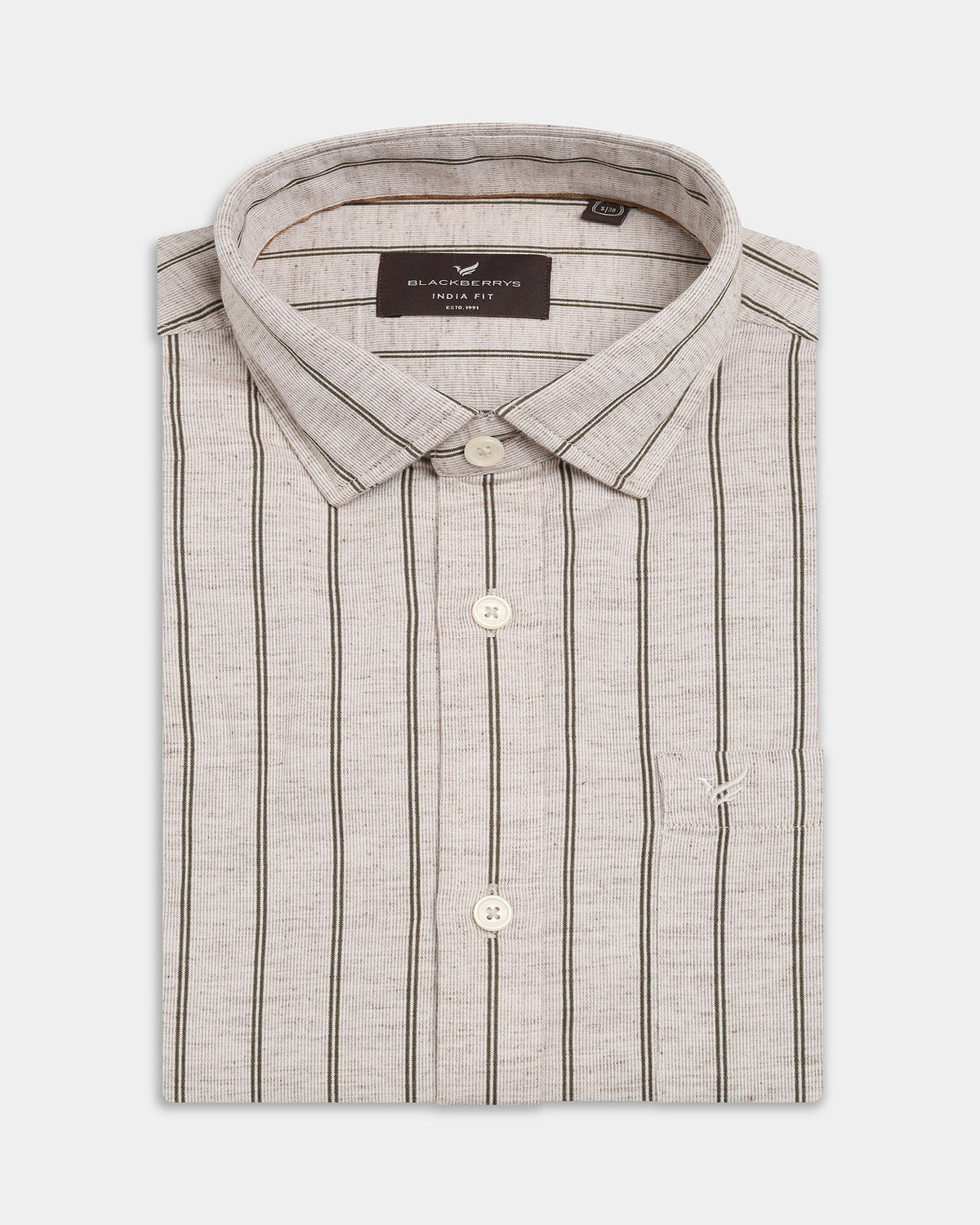 Beige Stripe Shirt - Jeson