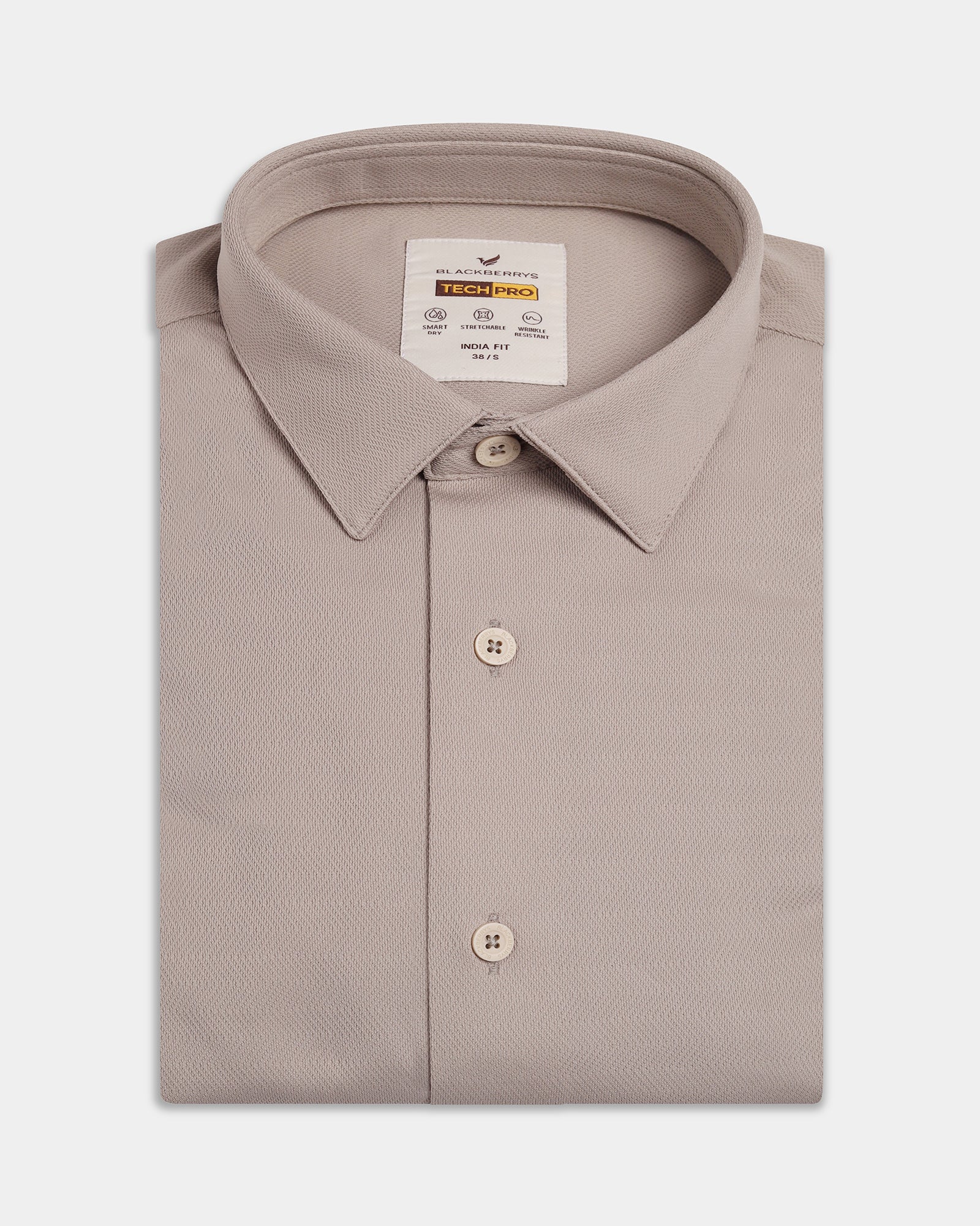 Beige TechPro Stripe Shirt - Keish
