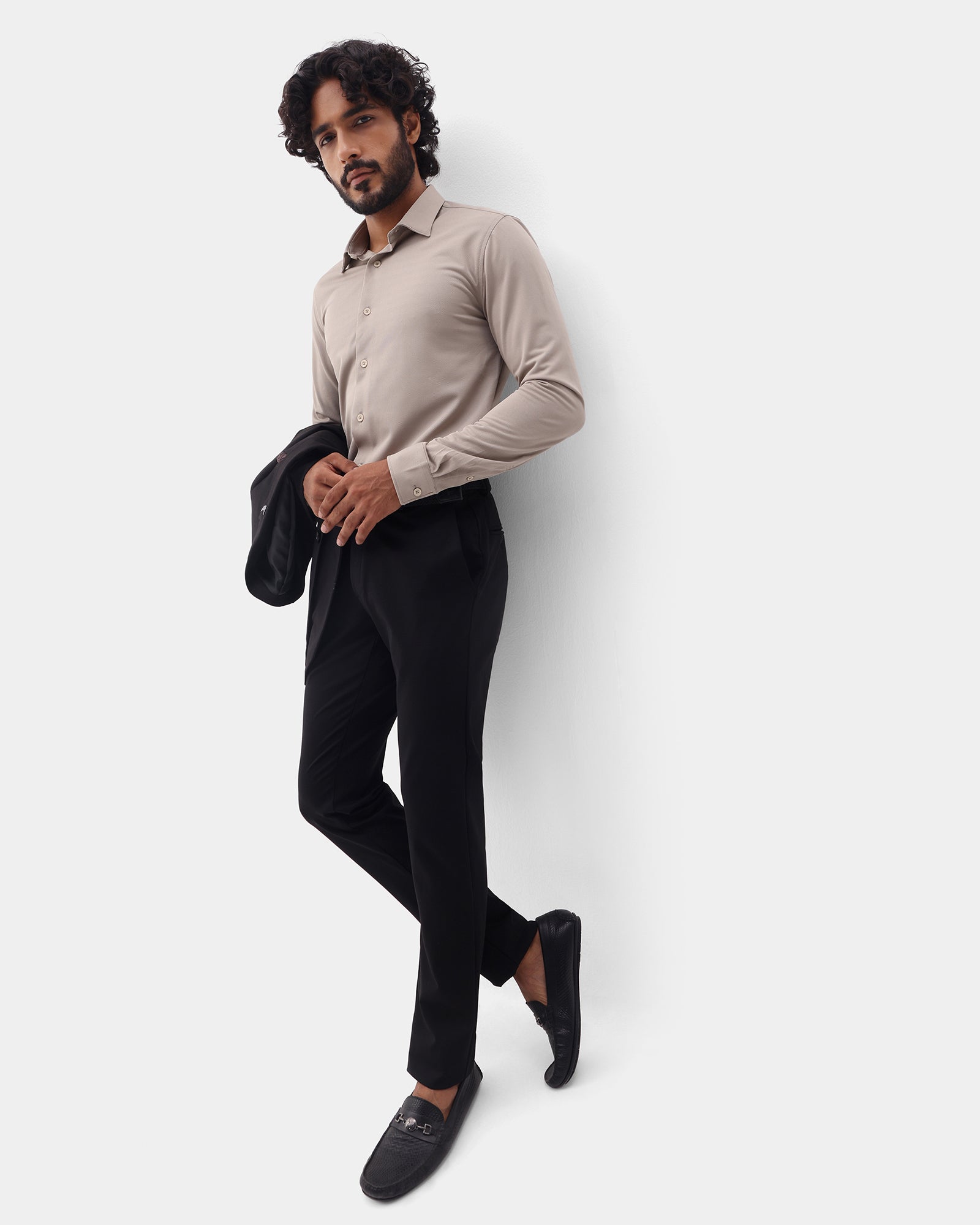 Beige TechPro Stripe Shirt - Keish