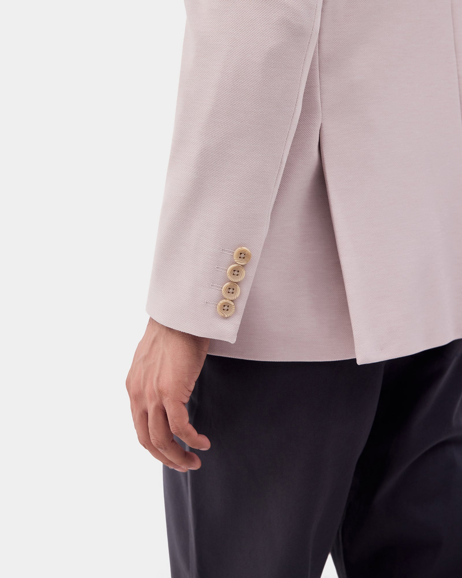 Beige Textured Blazer - Caleb