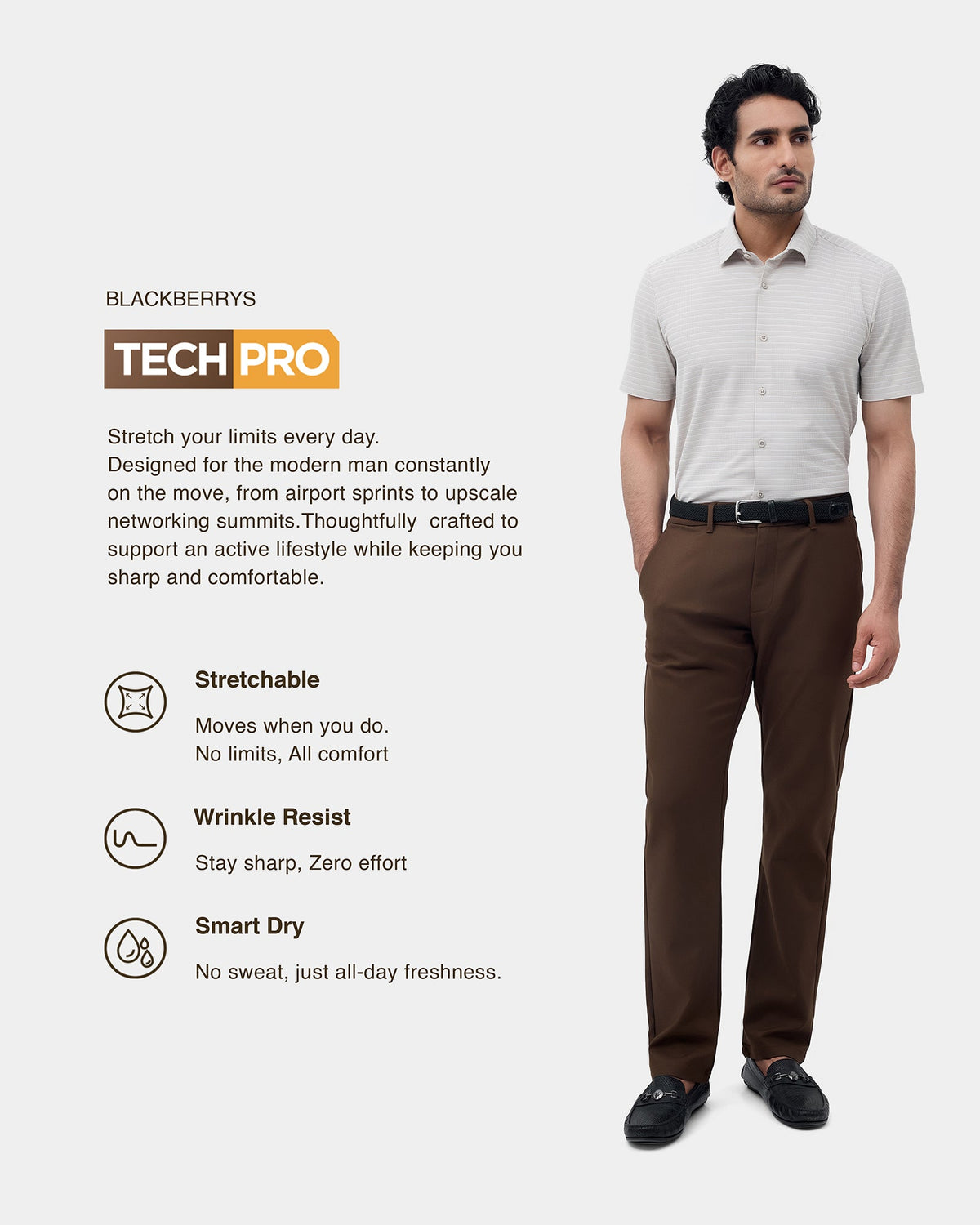 Beige Techpro Stripe Shirt - Dizzy