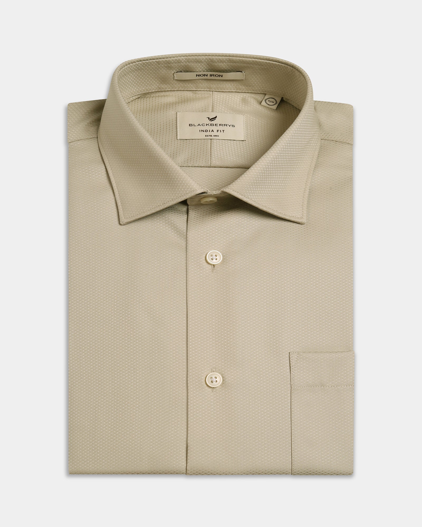 Beige Unwrinkle Textured Shirt - P31