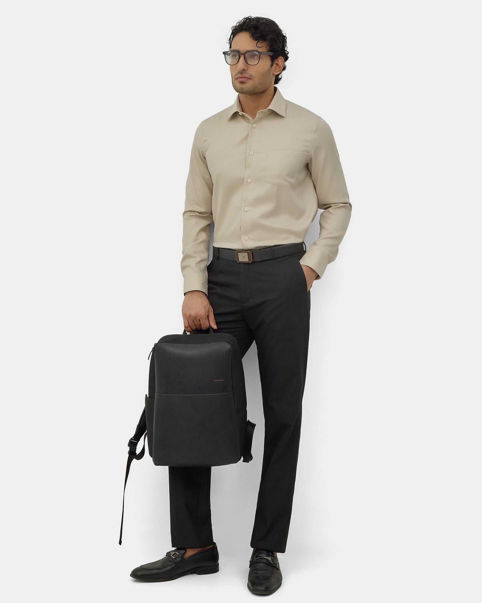 Beige Unwrinkle Textured Shirt - P31