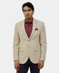 Beige Textured Blazer - Lucan