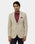 Beige Textured Blazer - Lucan