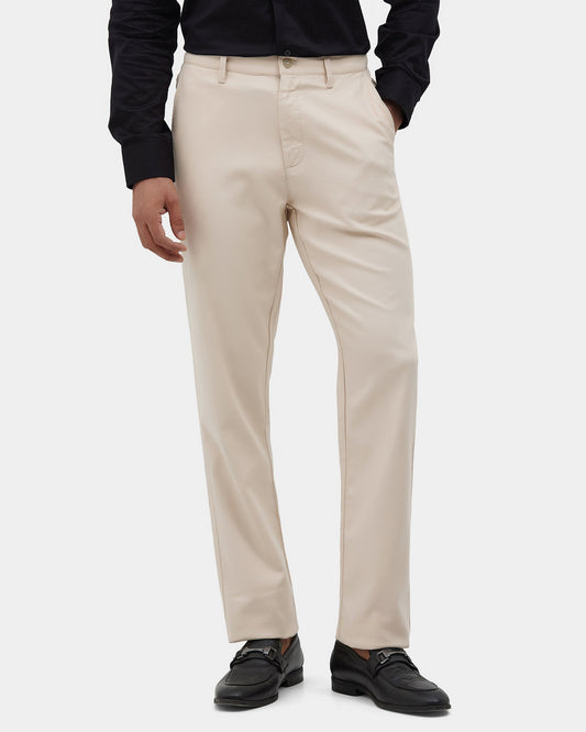 Beige Textured Khakis - Rosa