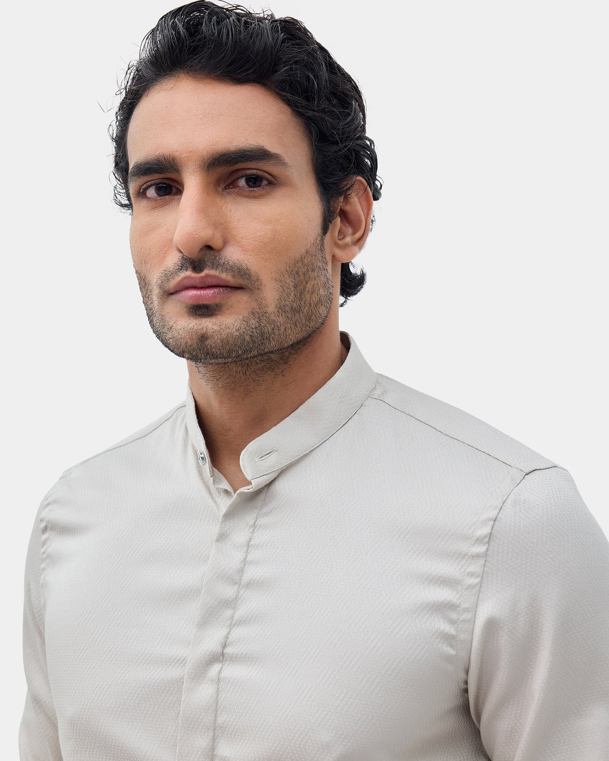 Beige Textured Shirt - Vellen