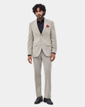 Beige Two Piece Check Suit - Zexter