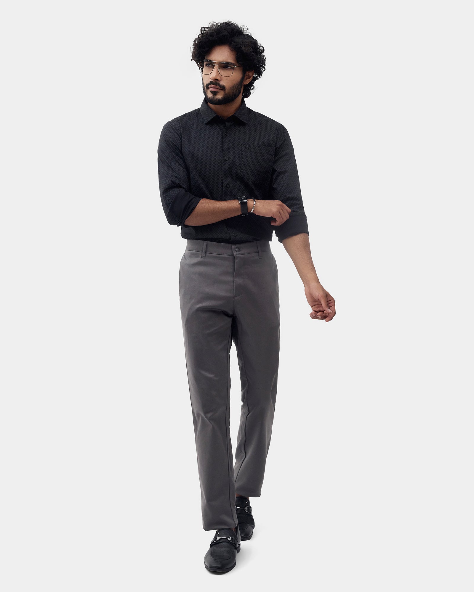 Black Printed Shirt - Oplos