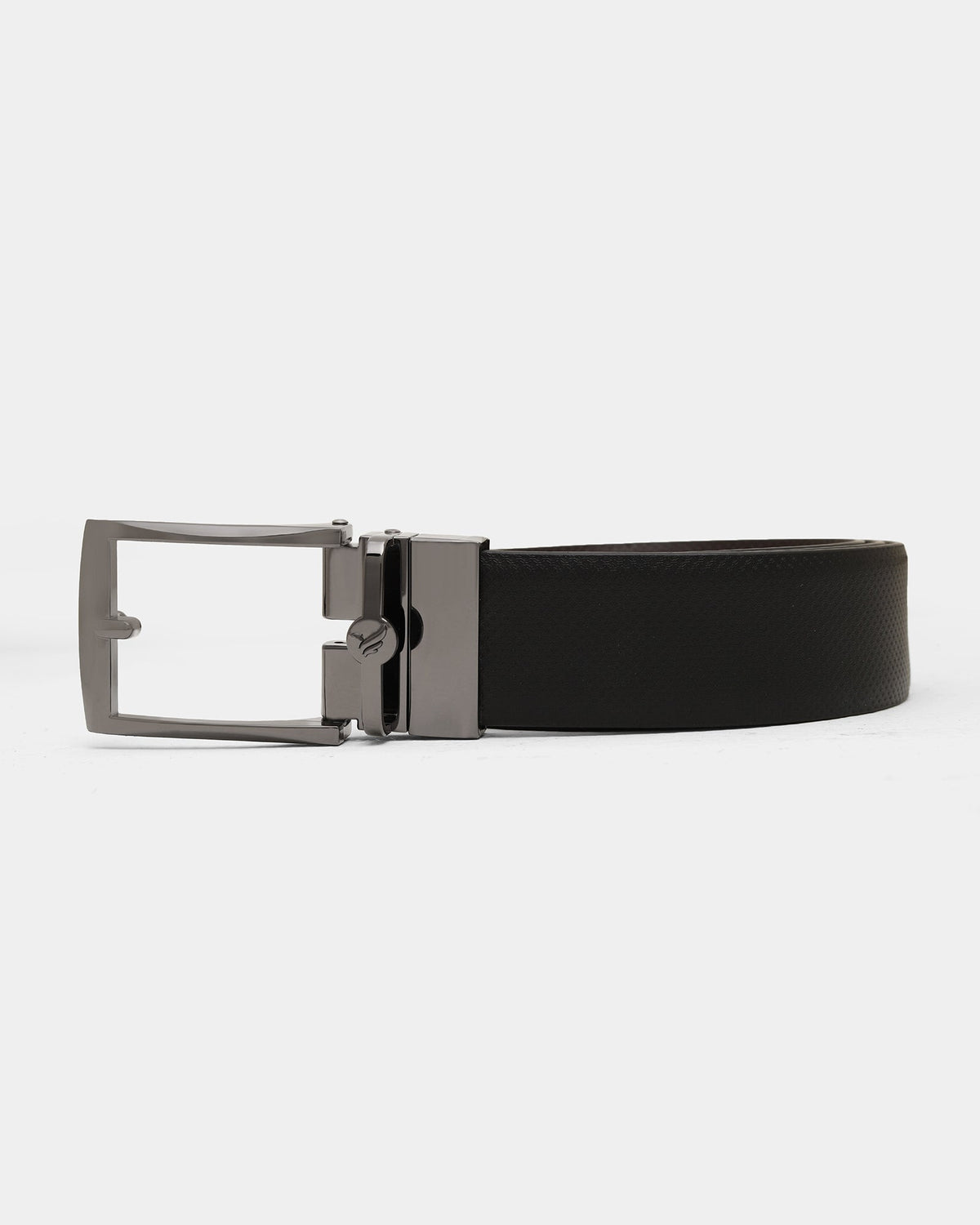 Black & Brown Reversible Textured Leather Belt - Dallas
