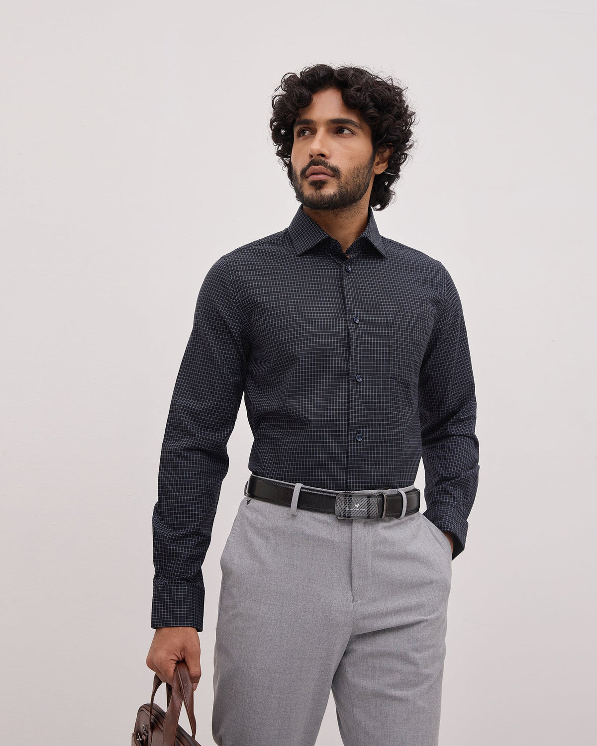 Black Check Shirt - Stalix