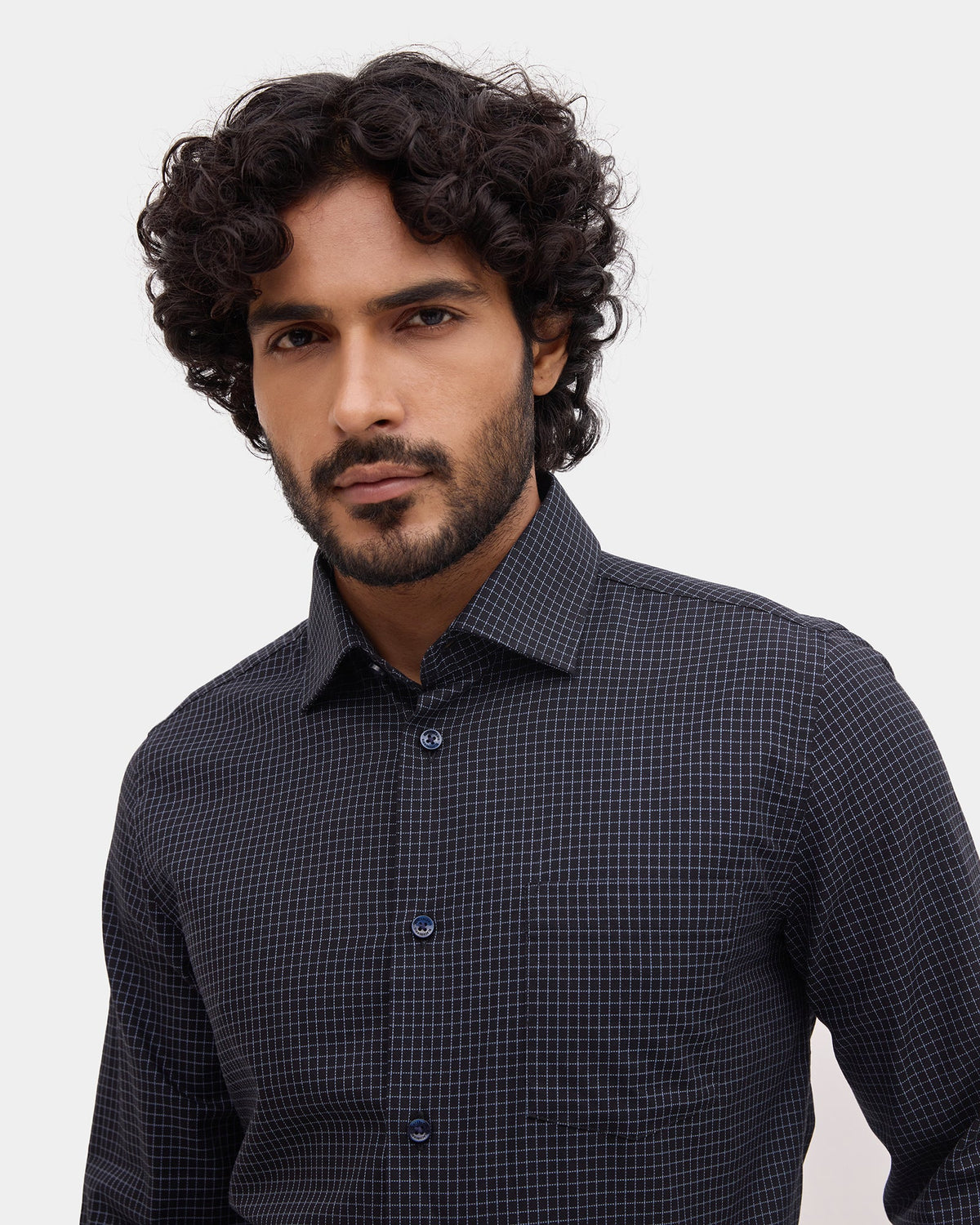 Black Check Shirt - Stalix