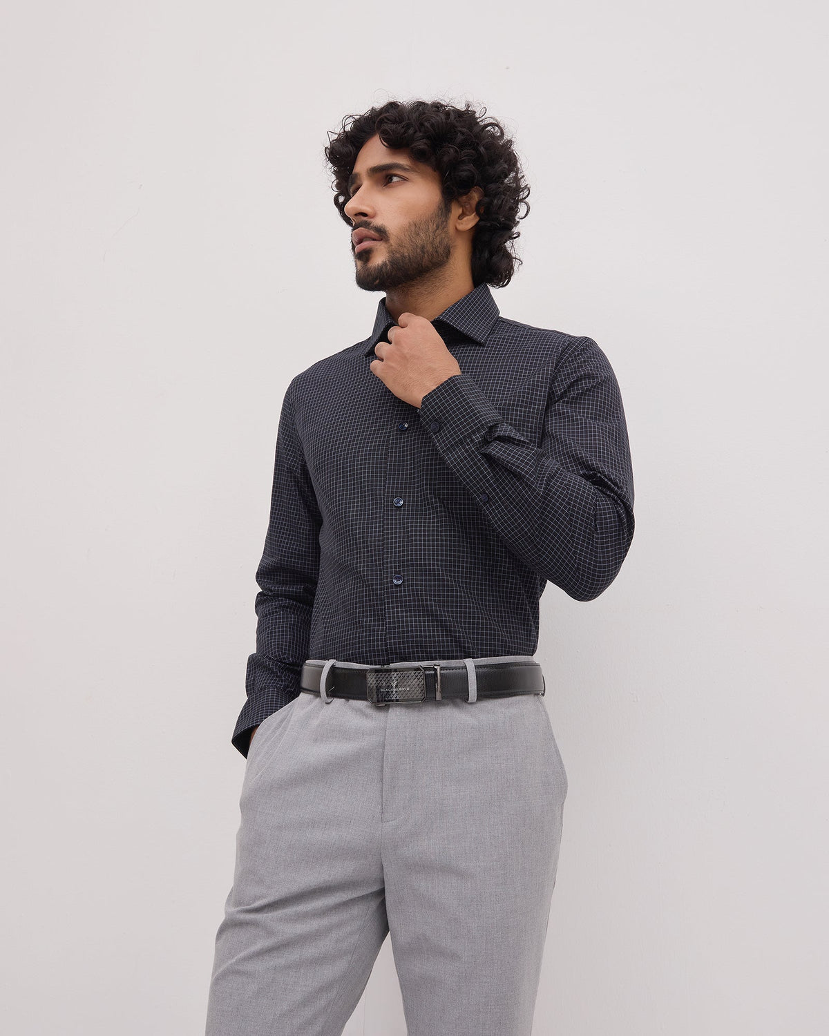 Black Check Shirt - Stalix