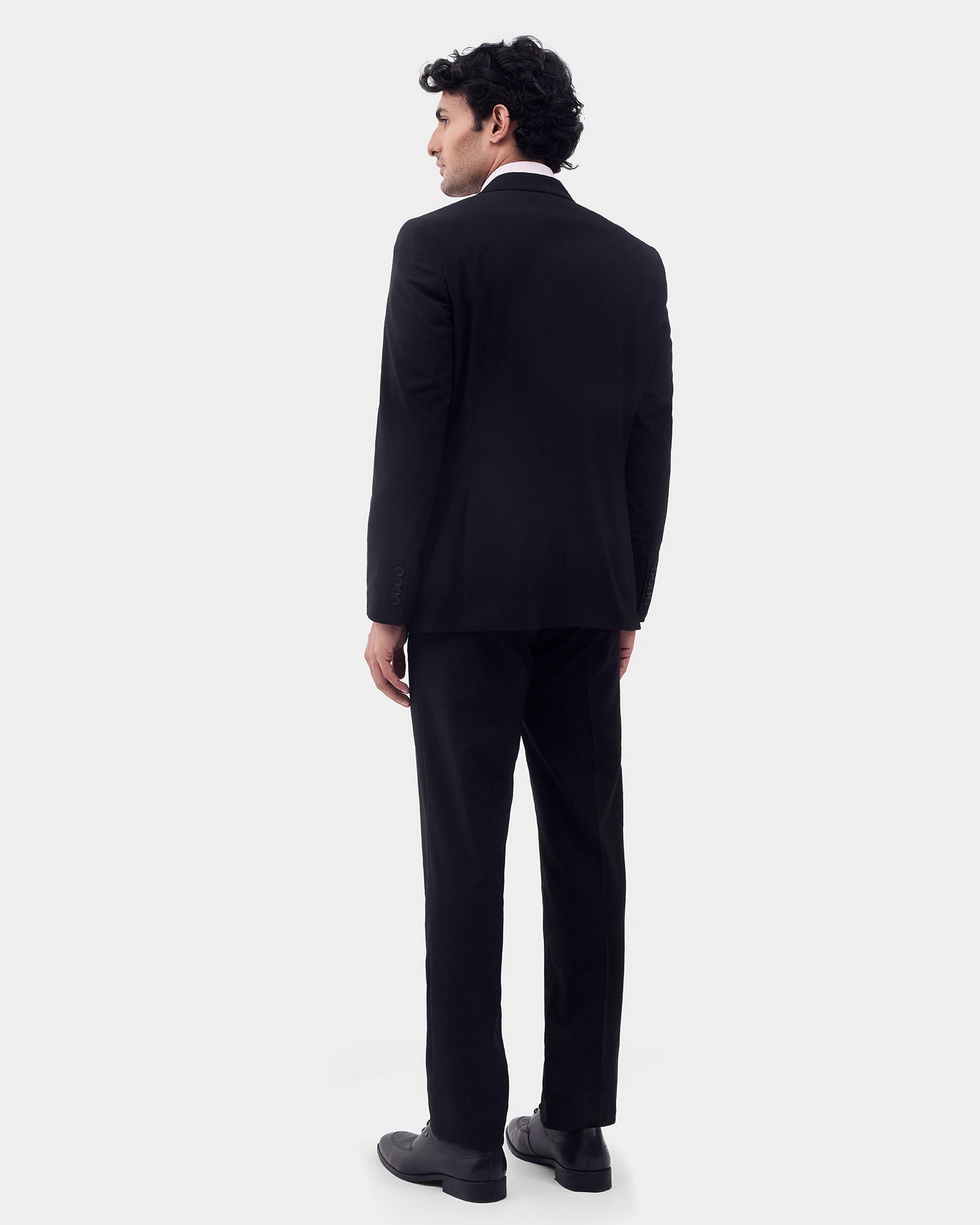 Black Three Piece Check Suit - Rebel