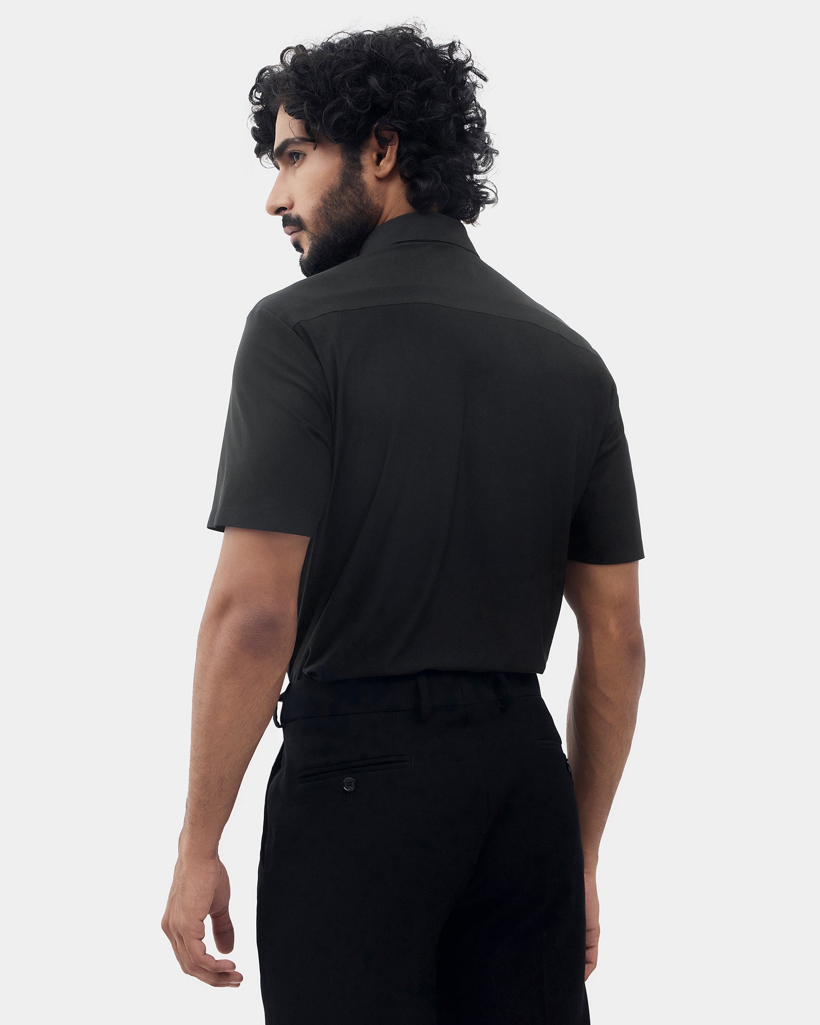 Black TechPro Textured Shirt - Kanon
