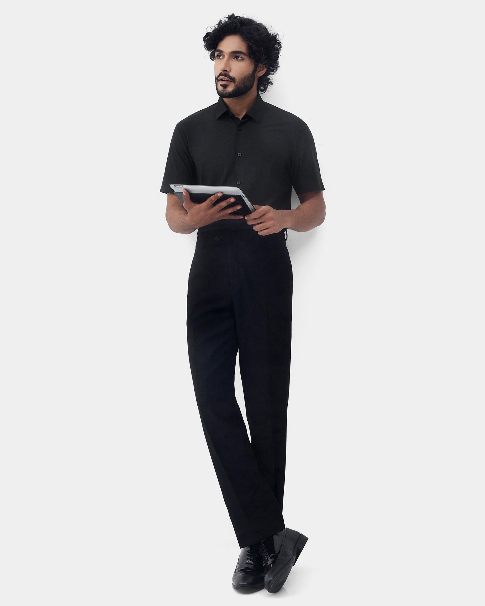 Black TechPro Textured Shirt - Kanon