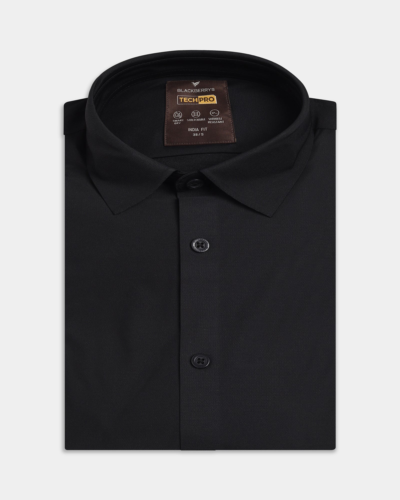 Black TechPro Textured Shirt - Kanon