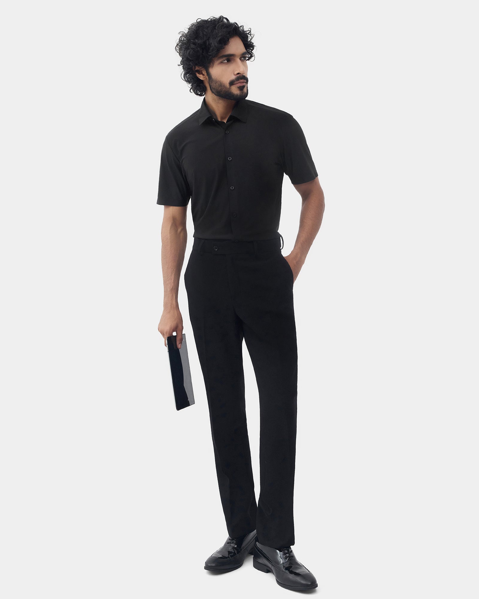 Black TechPro Textured Shirt - Kanon
