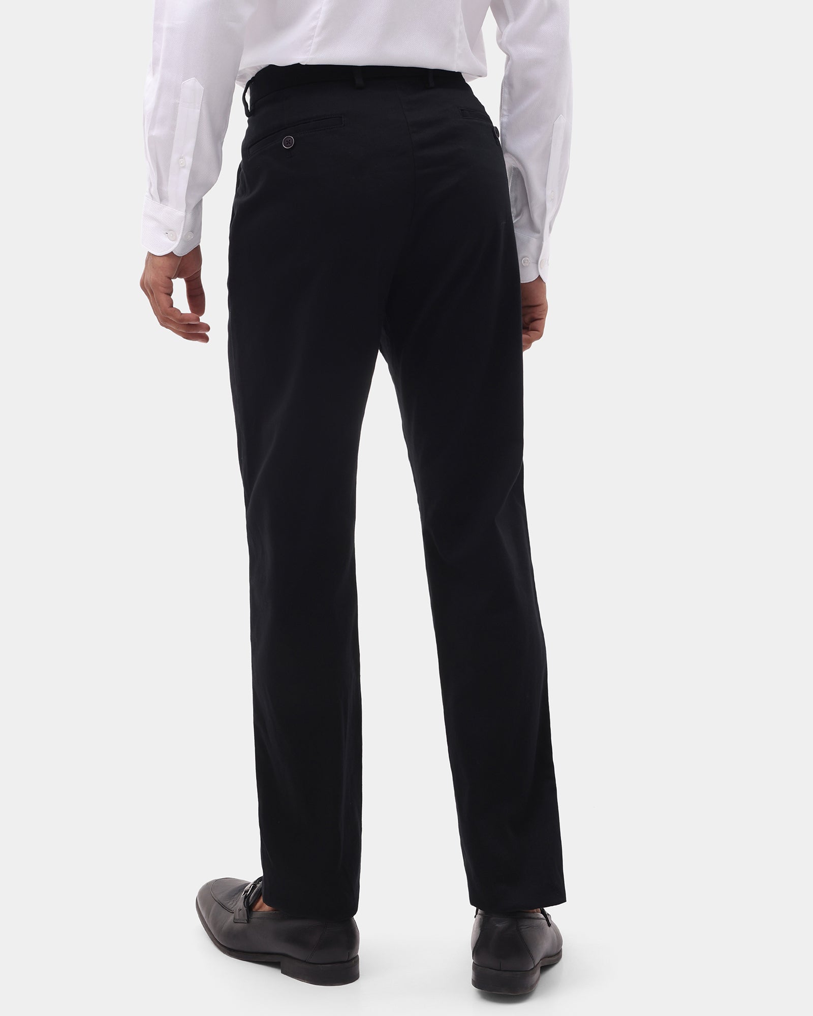 Must Haves Black Textured Khakis - Kiler