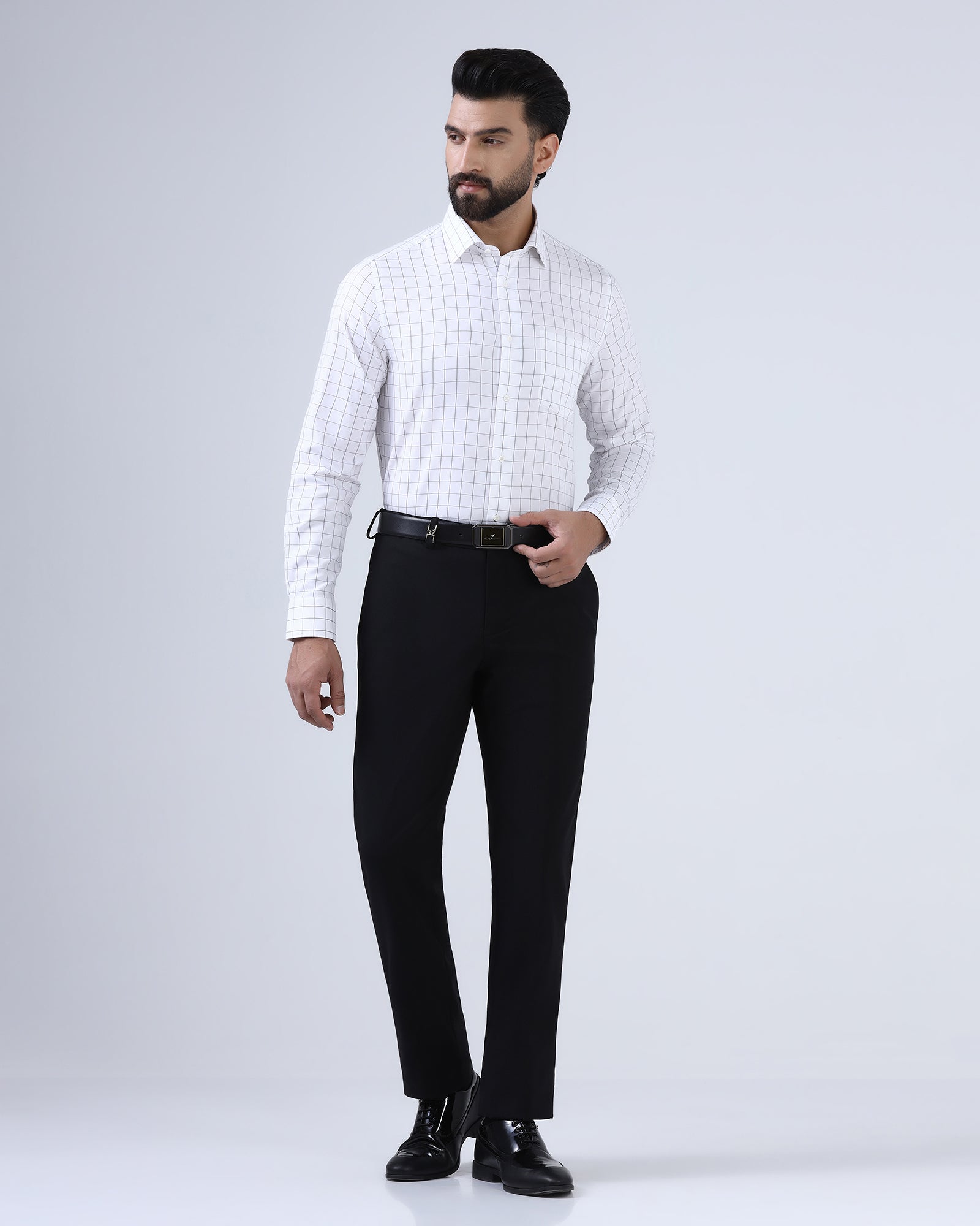 Black Luxe Solid Trouser - Lamborghini