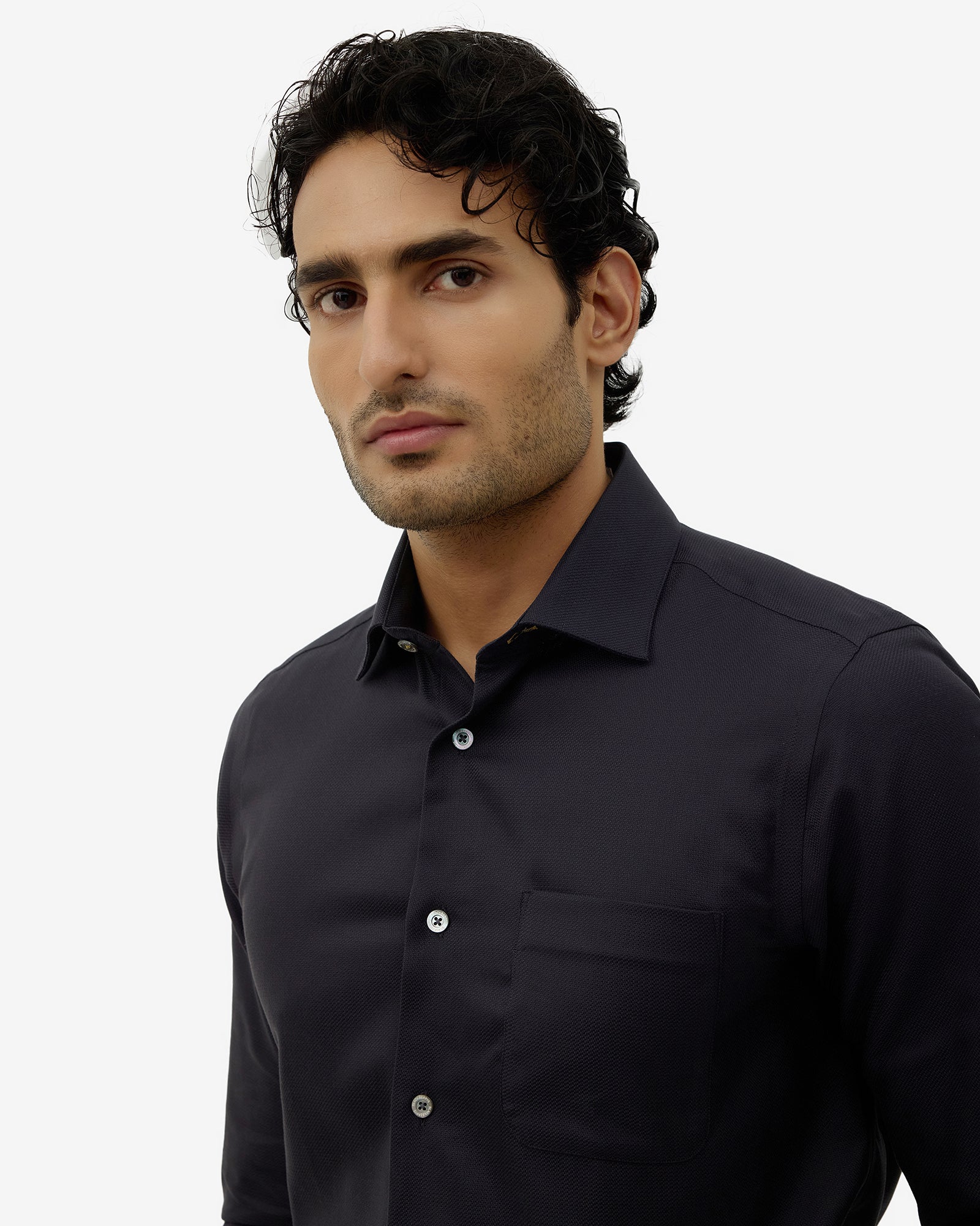 Black Textured Shirt - Chiba