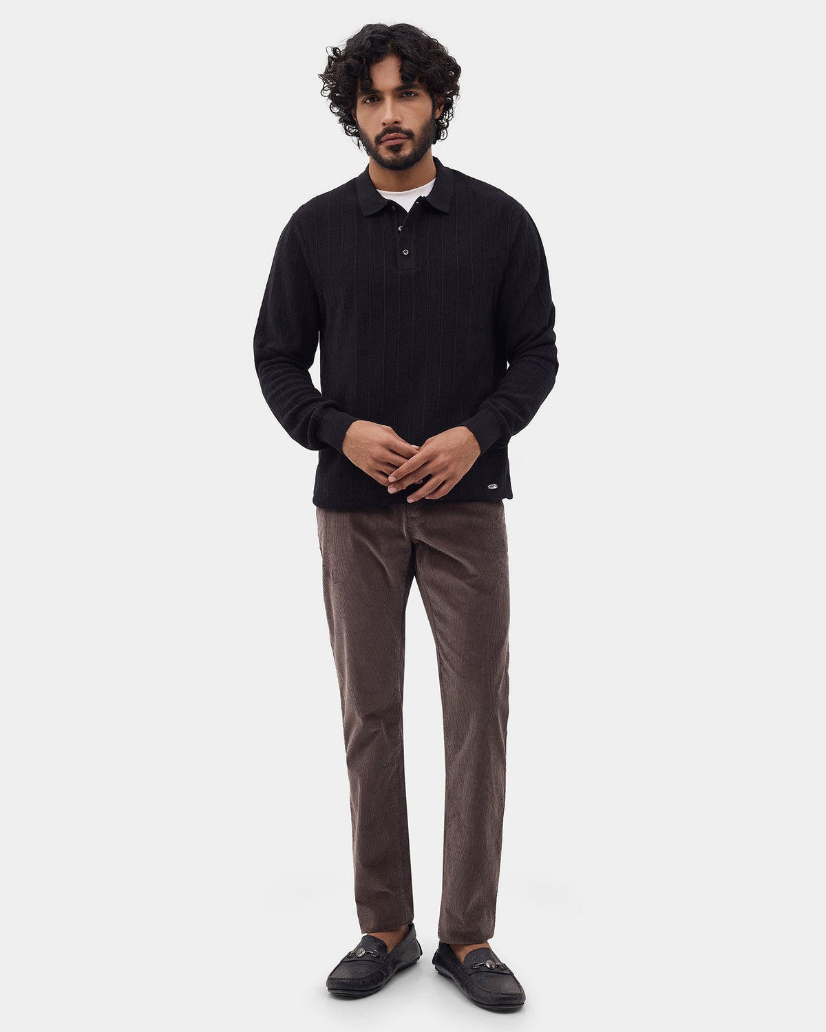 Black Textured Sweater - Paris