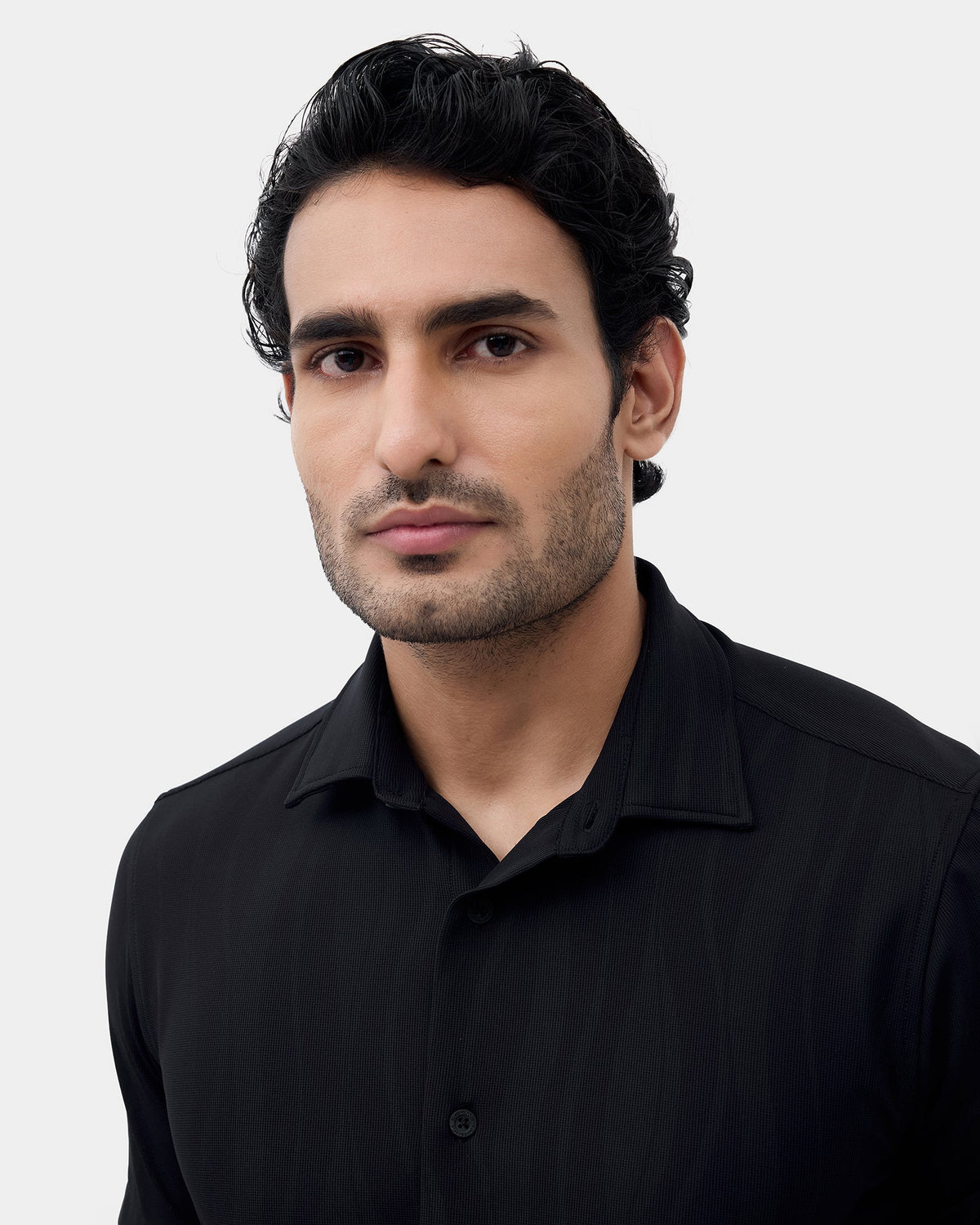 Black Solid Shirt - Clycine