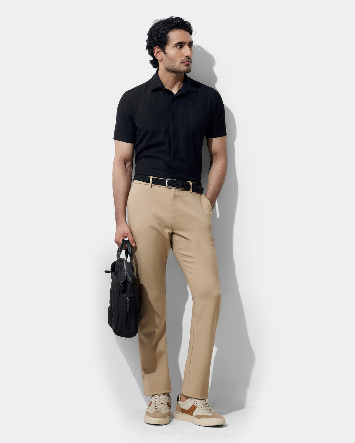 Black Solid Shirt - Clycine