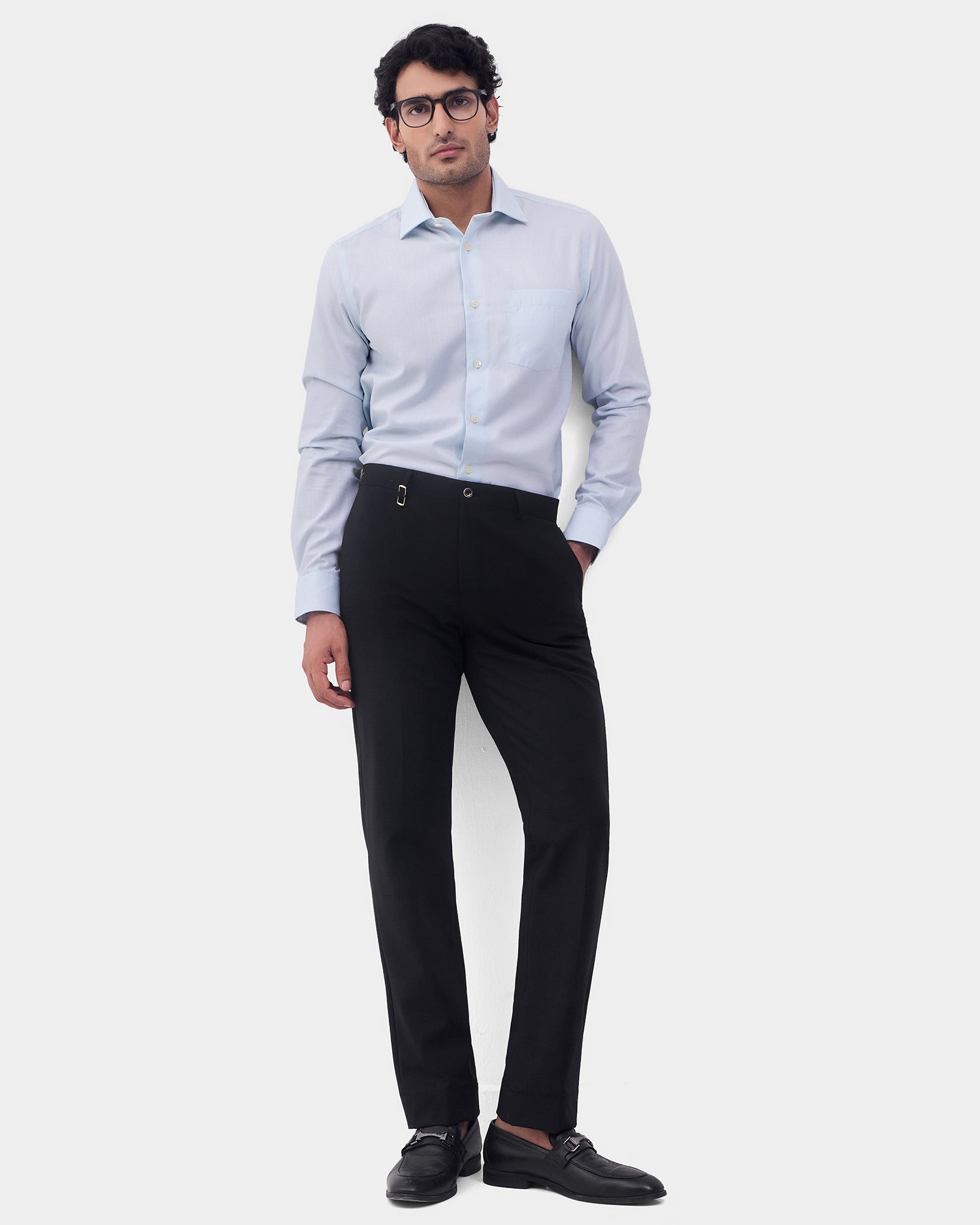 Black Luxe Check Trouser - Orient