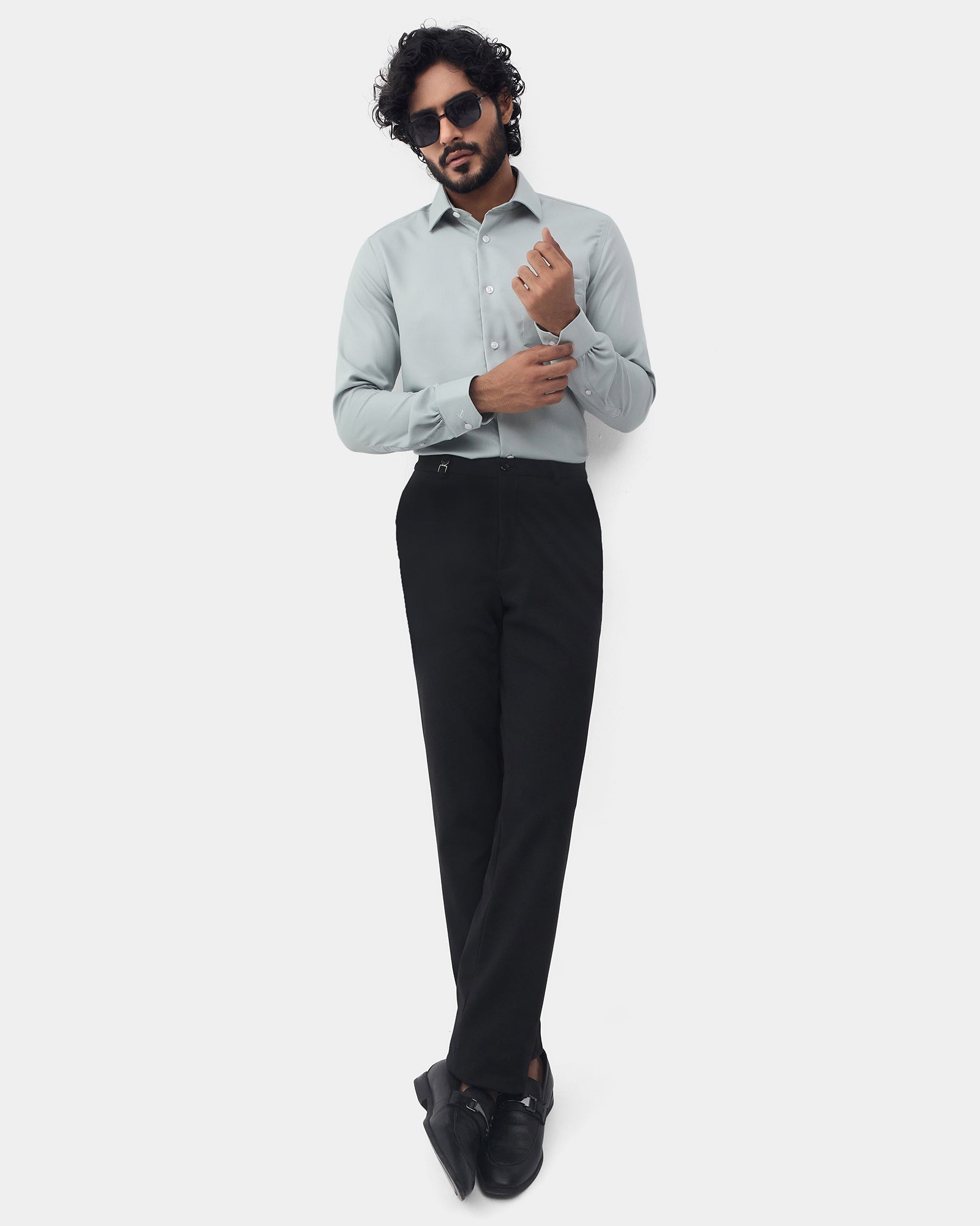 Black Solid Formal Trouser - Barry