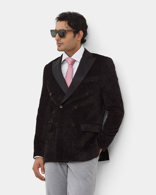 Black Solid Blazer - Callan