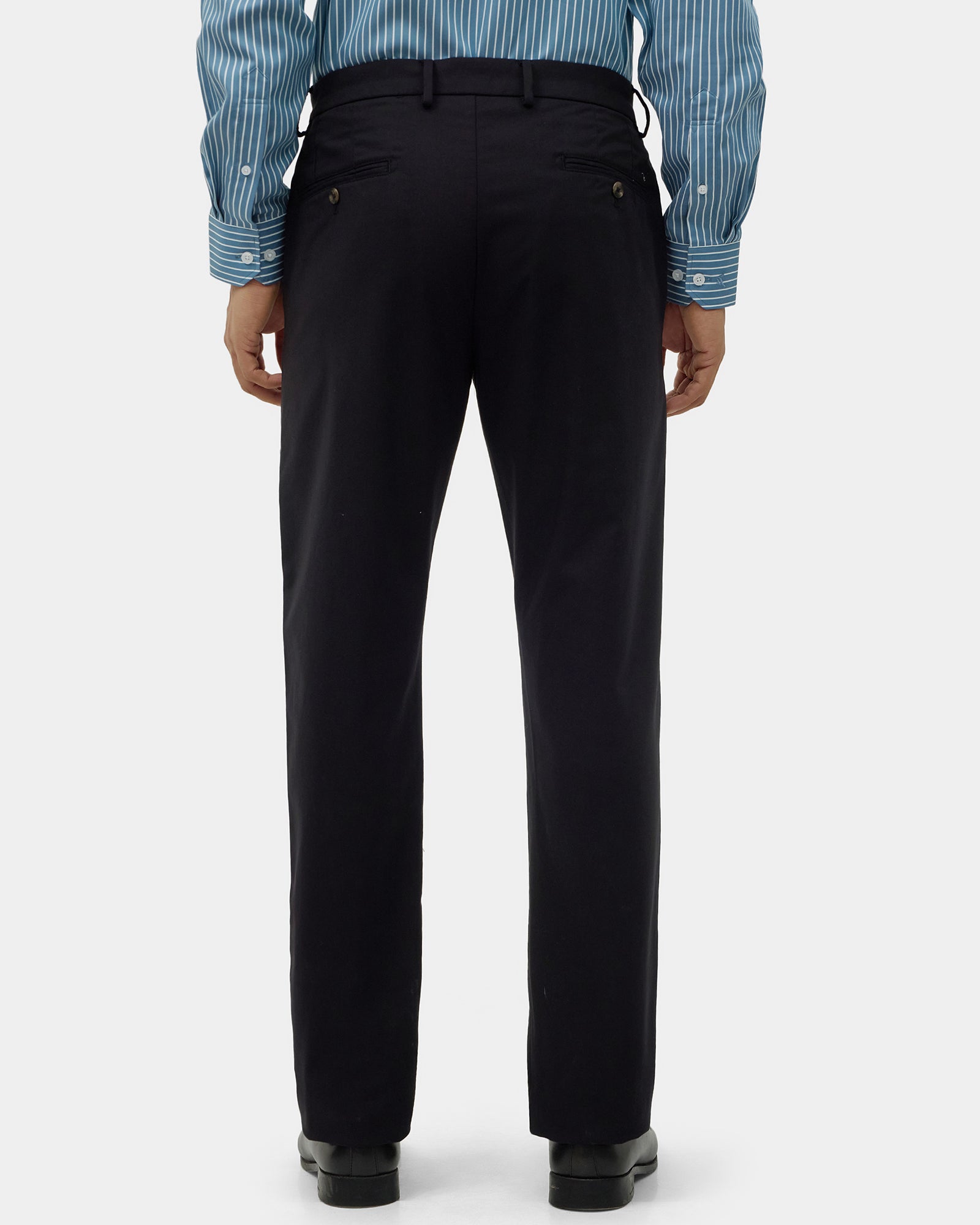 Black Unwrinkle Solid Khakis - Elgon
