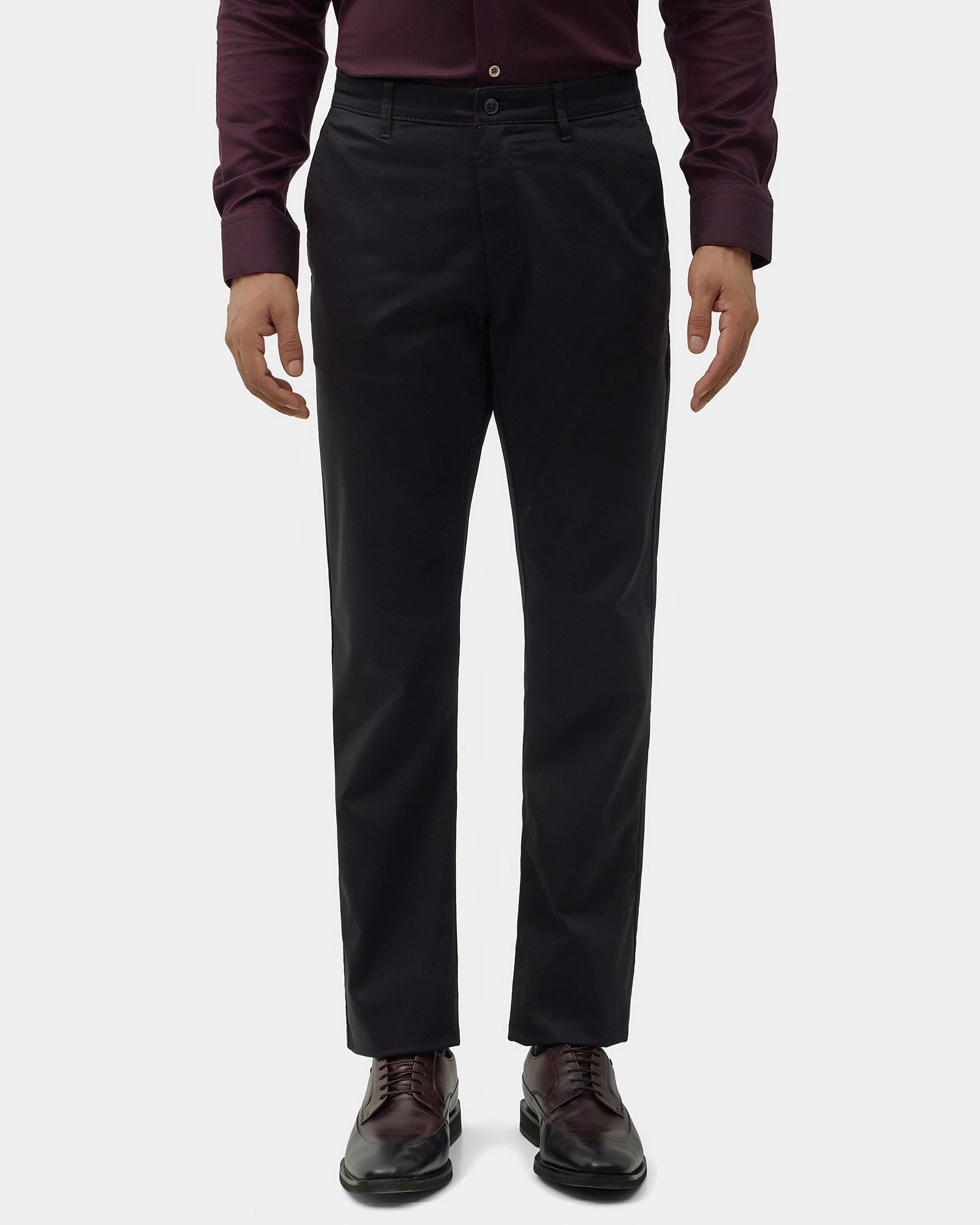 Black Solid Khakis - Sinai