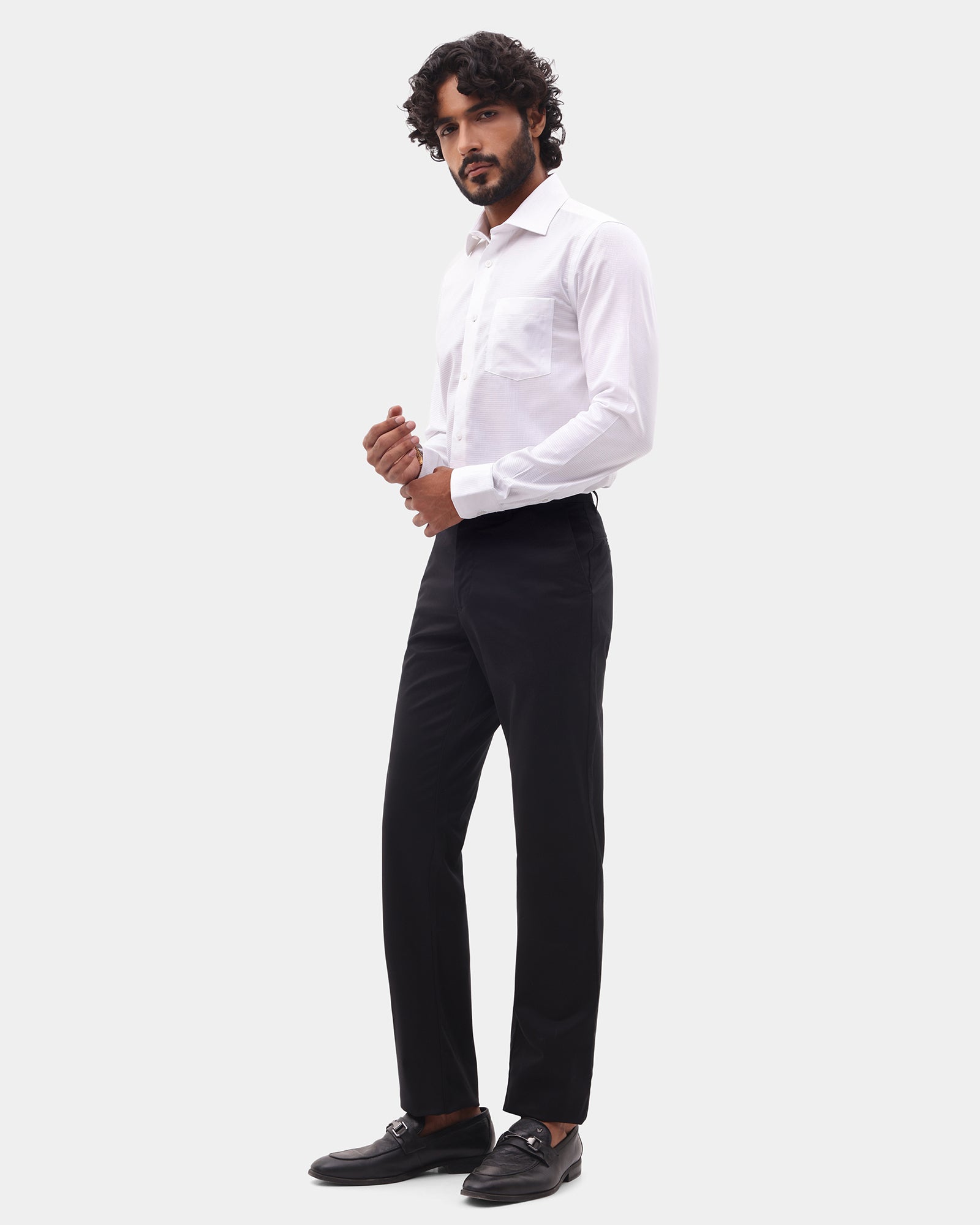 Black Solid Khakis - Sinai