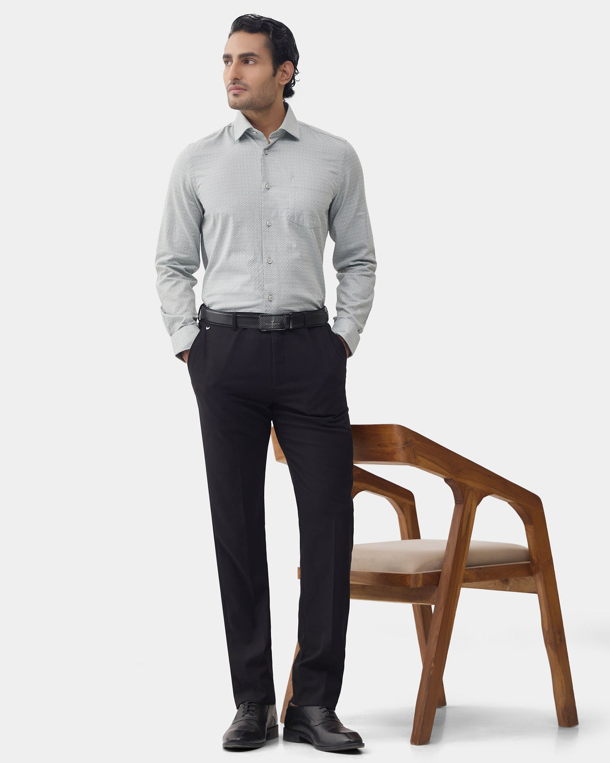 Black Solid Trouser - Black 279
