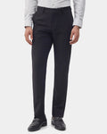 Black Solid Trouser - Claret