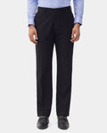 Black Solid Trouser - Claret
