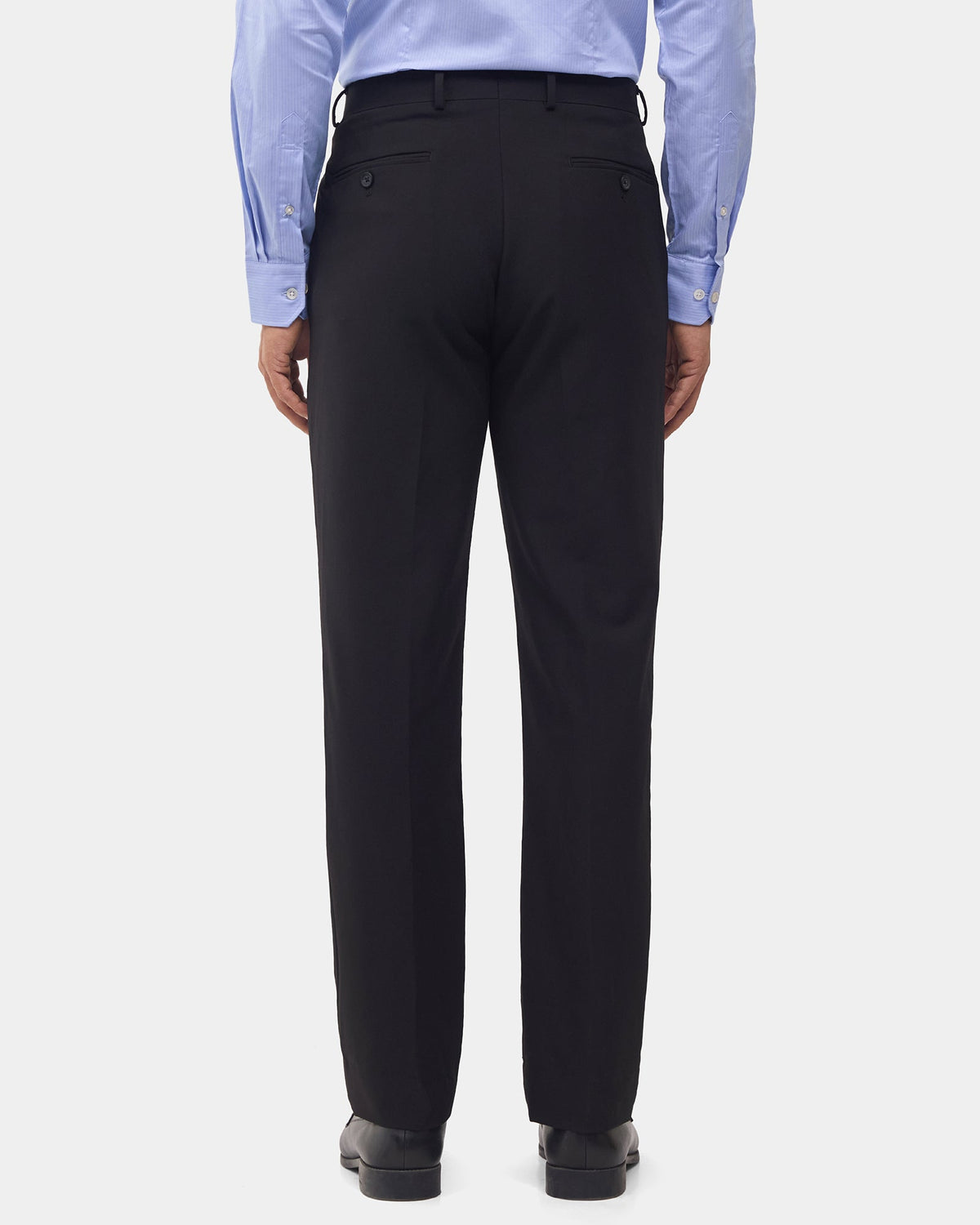 Black Solid Trouser - Claret
