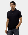 Black Luxe Solid Polo - Toll