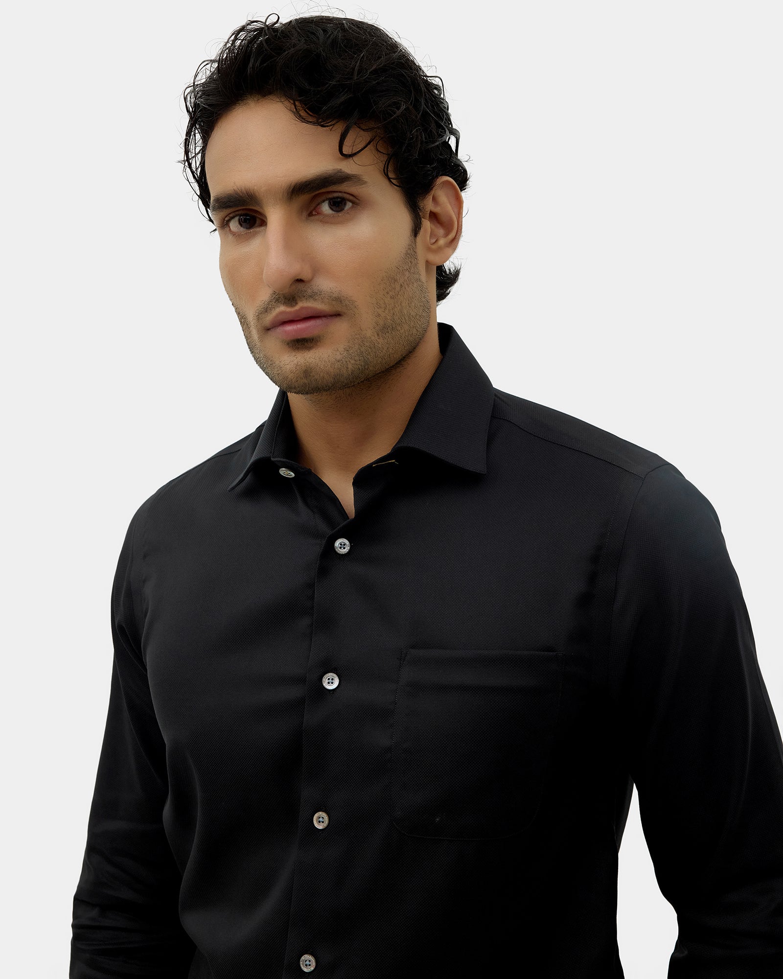 Black Textured Shirt - Twix