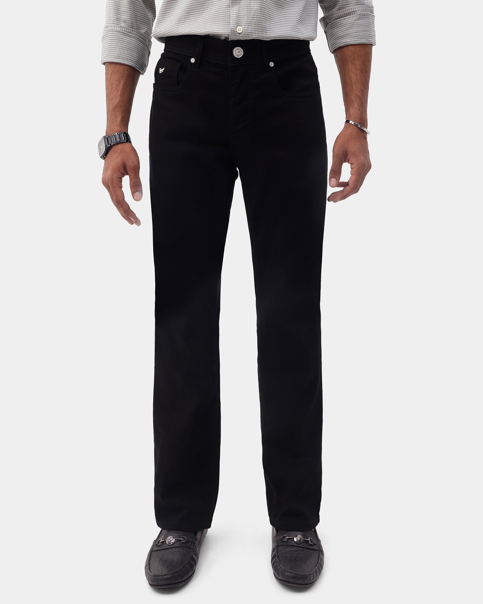 Black Straight Comfort Fit Jeans - Jacob