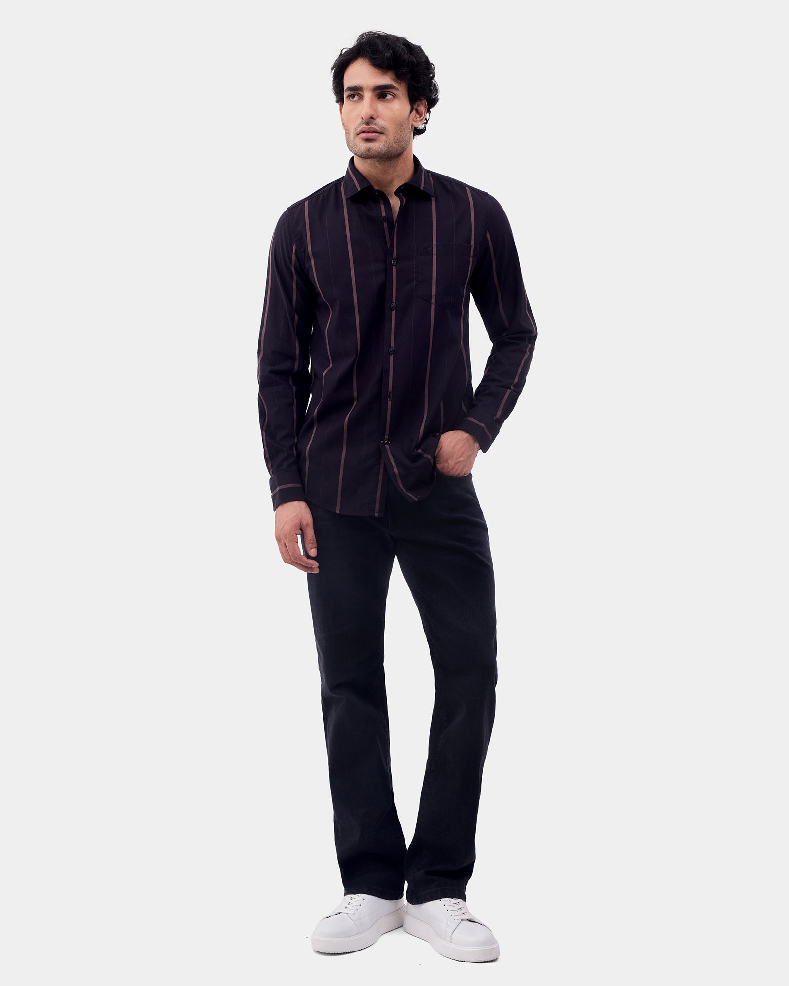 Black Striped Shirt - Kyton