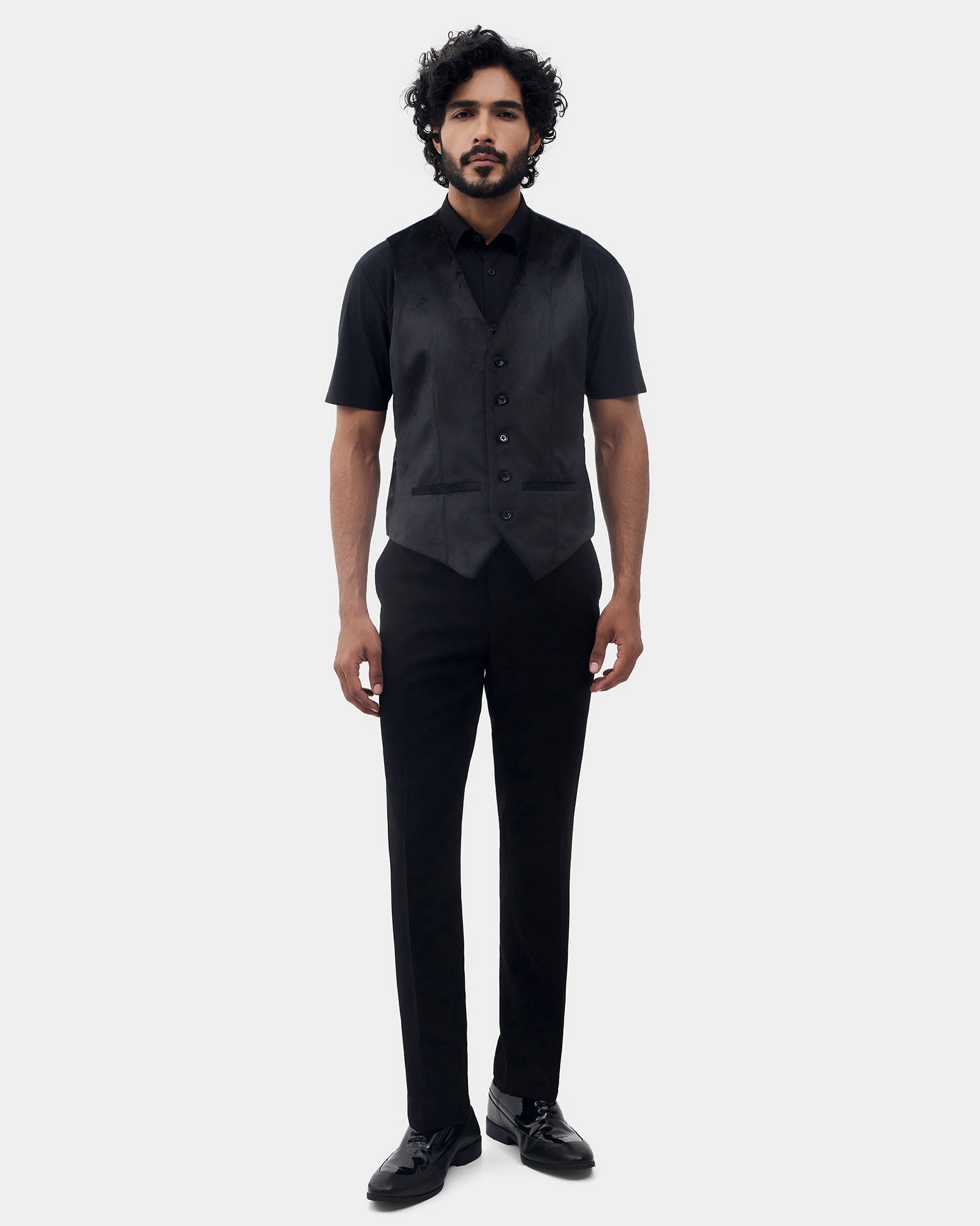 Black Three Piece Stripe Suit - Tuxen