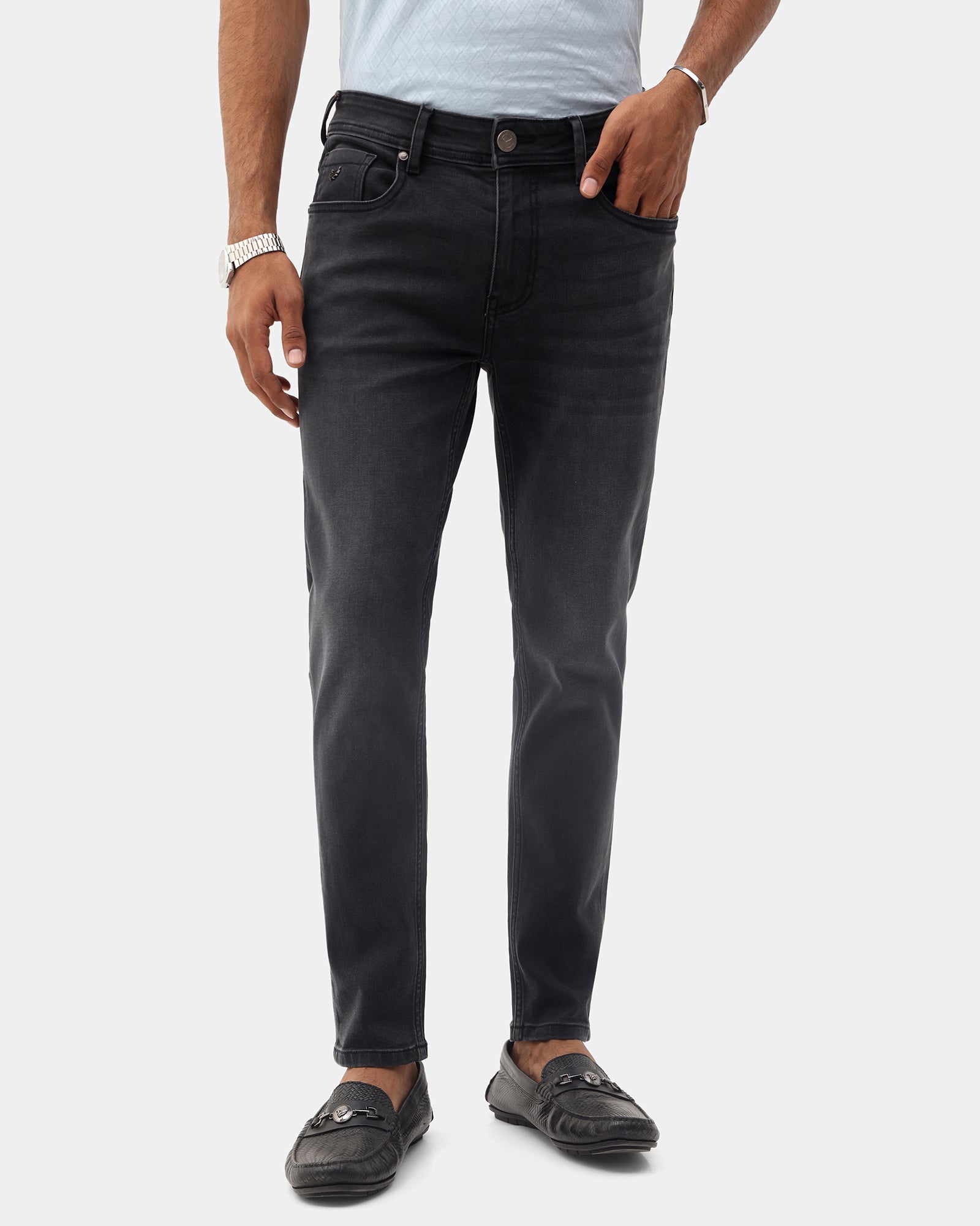 Black Superflex Skinny Cropped Jeans - Brik
