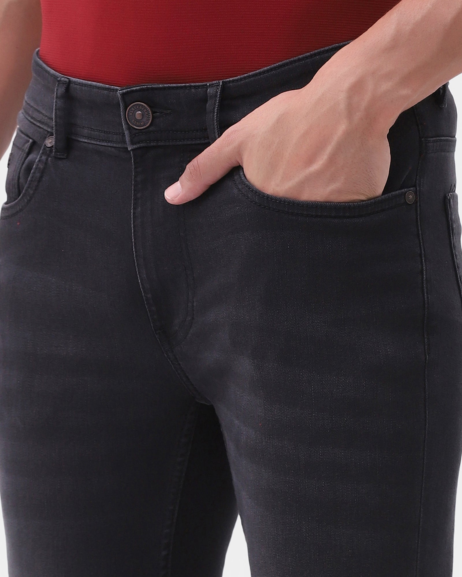 Black Superflex Slim Fit Jeans - Bodhi