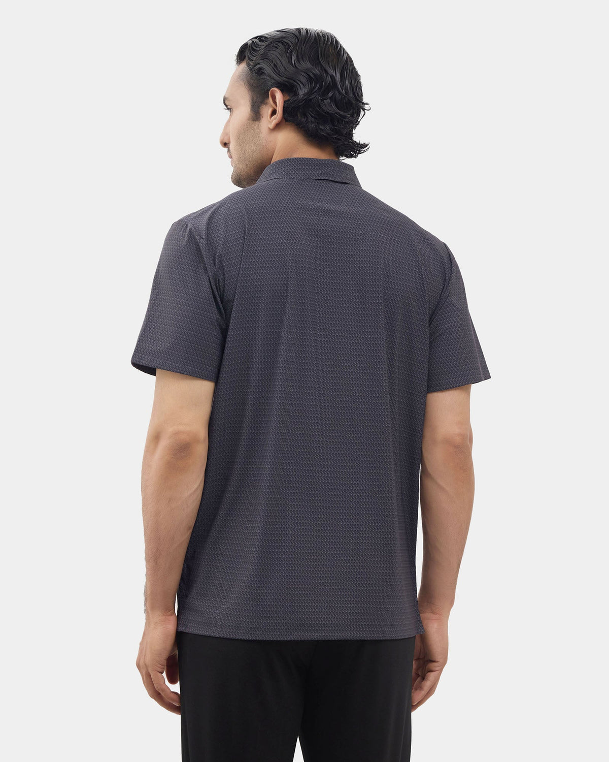 Black TechPro Printed Polo - Wook