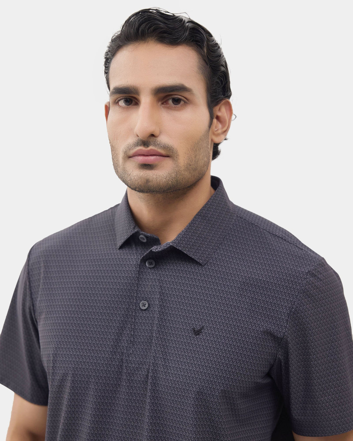 Black TechPro Printed Polo - Wook