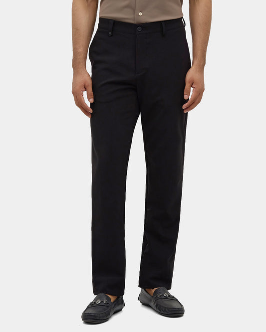 Black TechPro Solid Trouser - Maurice